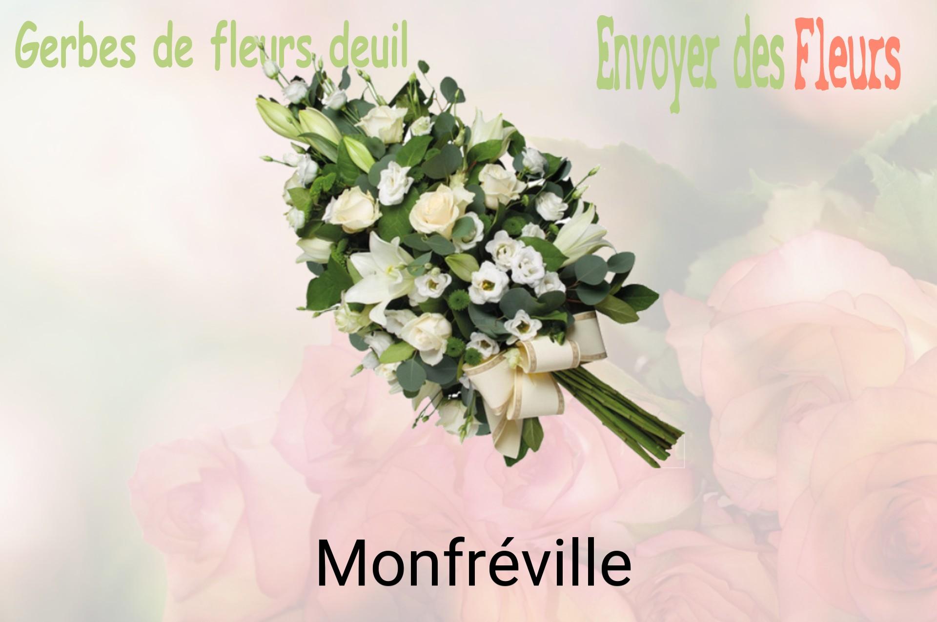 Gerbe de fleurs de deuil livrée à Monfréville